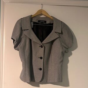 Kasper Women's Gray Puff Sleeve Blazer